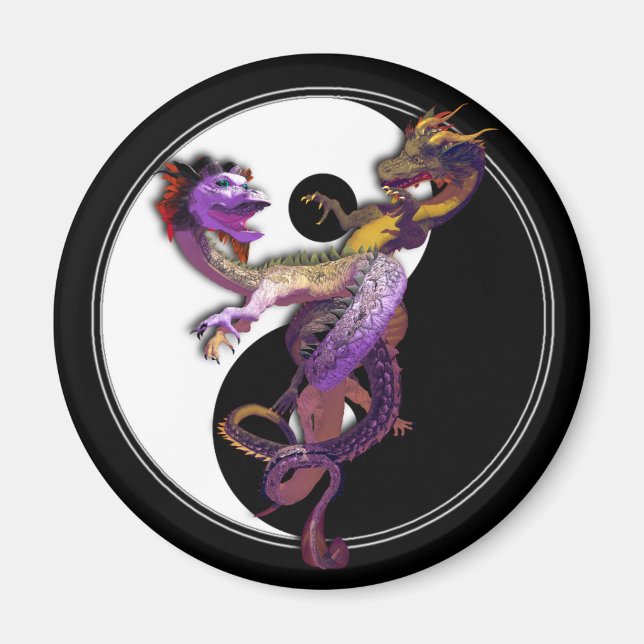 Íman Yin Yang e os Dragões Dançam do Amor (Frente)