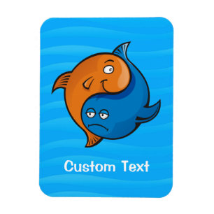 Íman Yin Yang Fish Cartoon