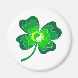 Íman Yin Yang Four Leaf Clover