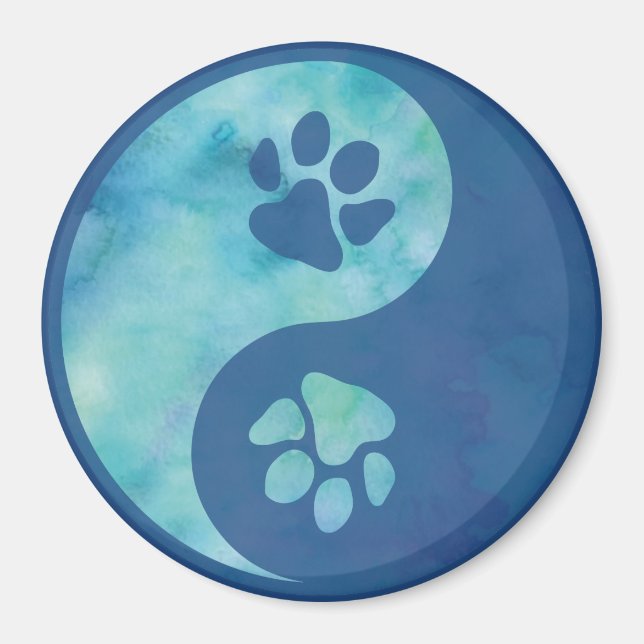 Íman Yin Yang Paw Blue (Frente)