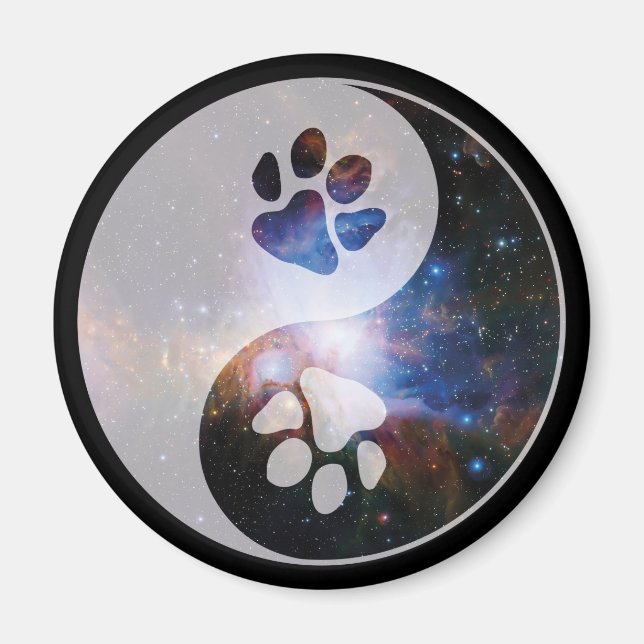 Íman Yin Yang Paw Cósmico (Frente)