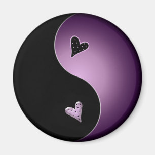 Íman yin yang roxo