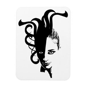 Íman Yin Ying Yang Womans enfrentam arte original