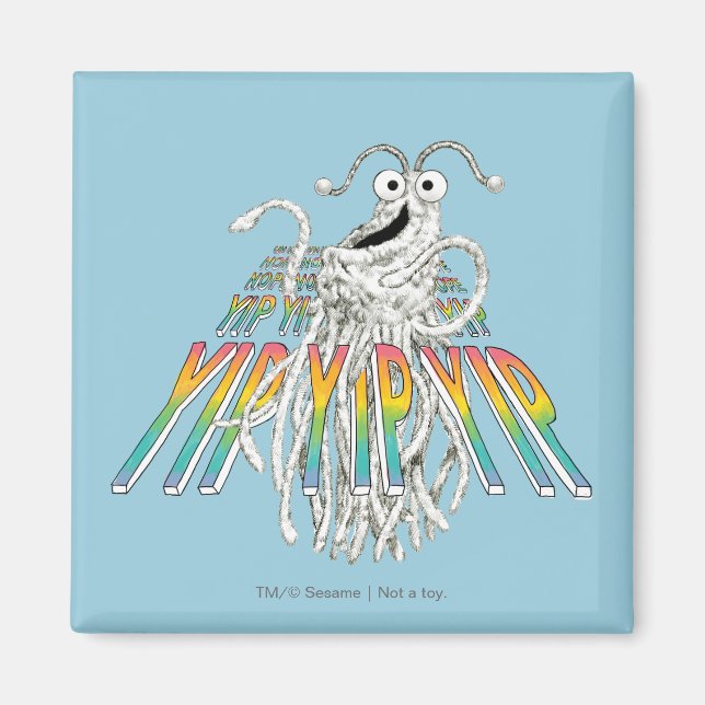 Íman Yip Yips Desenho de Esquema B&W (Frente)