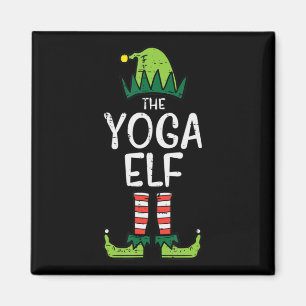 Íman Yoga Elf Xmas PJs Correspondendo Pijamas De Natal 