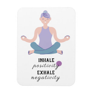 Íman yoga fofa cita tipografia motivacional