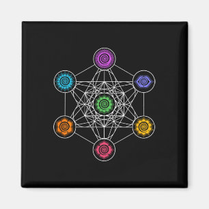 Íman Yoga Geometria Sagrada Cubo de Metatron Arco-íris