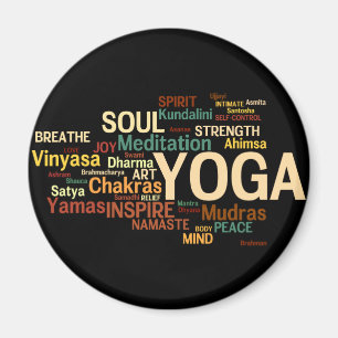 Íman Yoga Gift para Instrutores - Arte Word Inspiradora