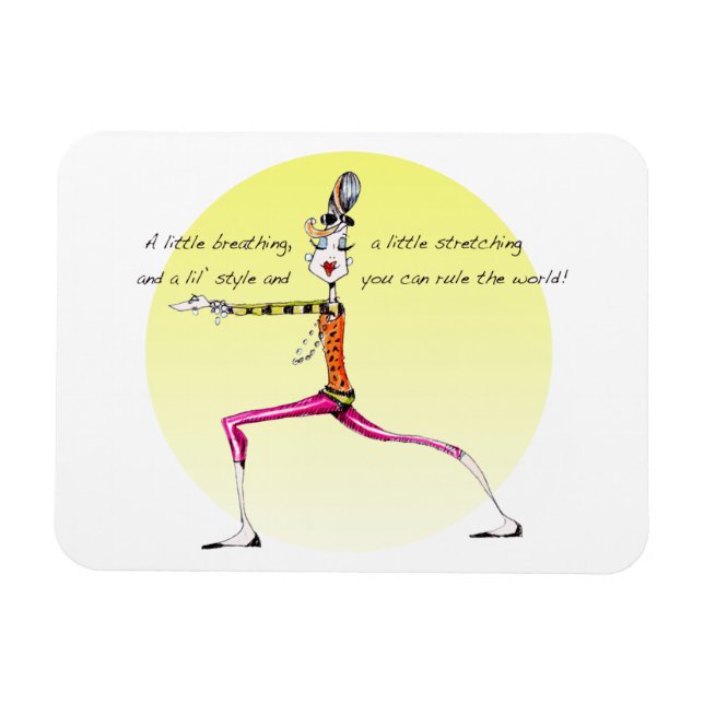 Íman Yoga Humor Magnet (Horizontal)