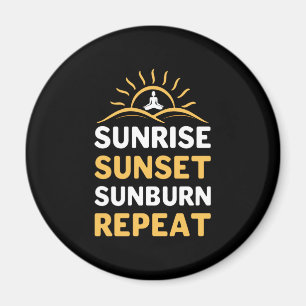 Íman Yoga Lover Yoga Sunrise Sunset Repetir