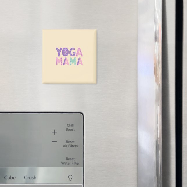 Íman Yoga Mama Pastel Quote Magnet (In Situ (Fridge))