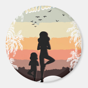 Íman yoga matinal com mãe