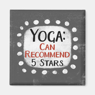 Íman Yoga Review 5 Stars Refrigerator Magnet