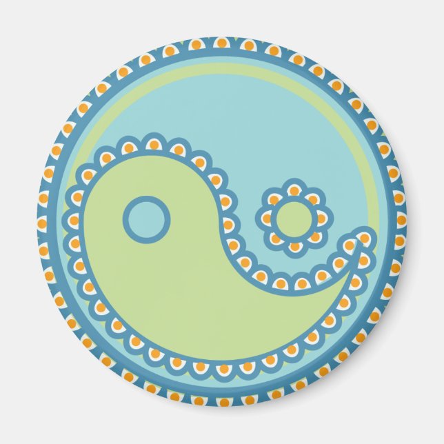 Íman Yoga Speak Baby : Paisley Yin-Yang (Frente)