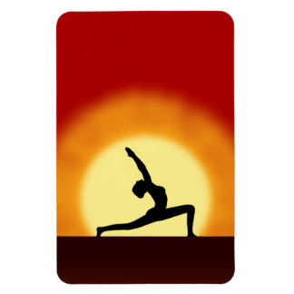 Íman Yoga Sunrise Pose Shilhout Grandes Magnets Flexi