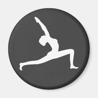 Íman Yoga White Silhouette Mulher Posicionando Magnets