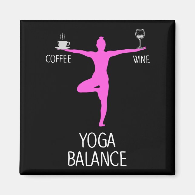 Íman Yoga Wine and Coffee Lover (Frente)