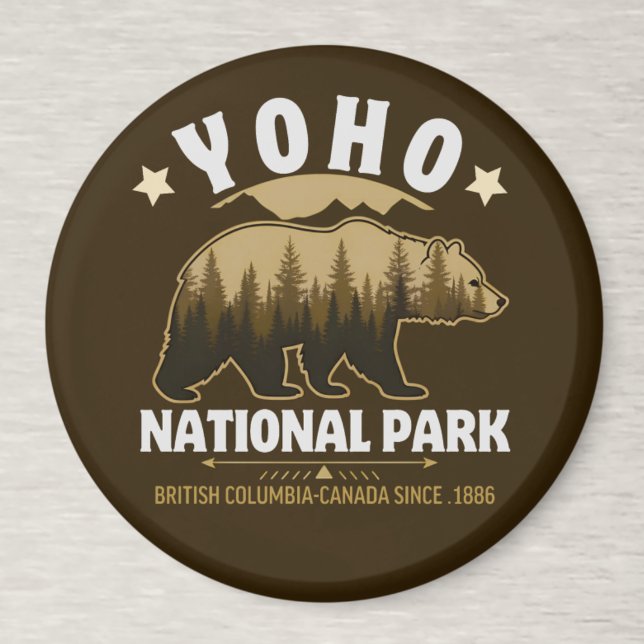 Íman Yoho National Park Canada – Bear & Forest Landscap (Criador carregado)