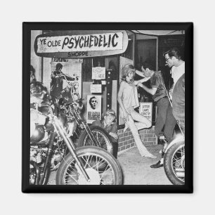 Íman Yold Psychedelic Shoppe, Retro, Bikers, Vintage,