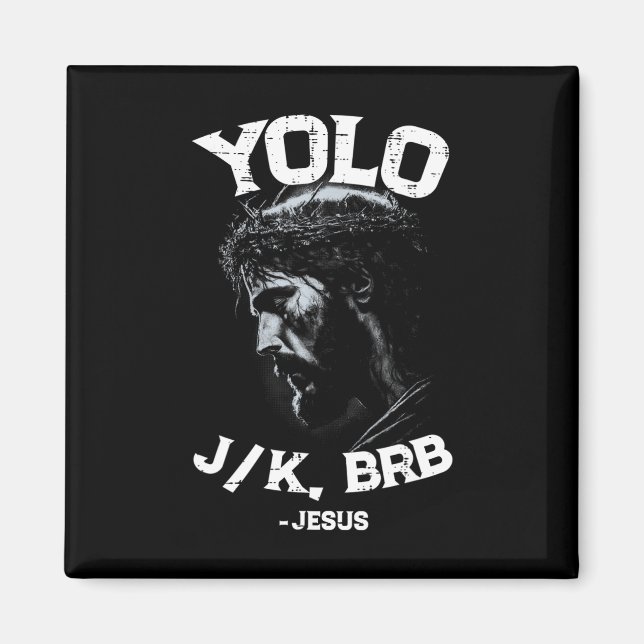 Íman Yolo Lol Jk Brb Jesus Men Mulheres Páscoa Religios (Frente)