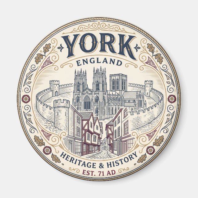 Íman York, Inglaterra (Frente)