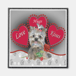 Íman Yorkie Love Hug Kisses Magnet