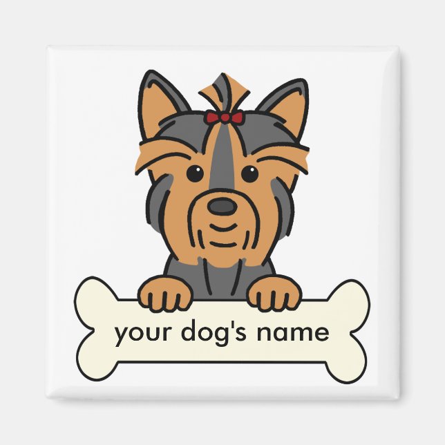 Íman Yorkie personalizado (Frente)