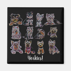 Íman Yorkies! de todos os tipos de Travesseiro decorati
