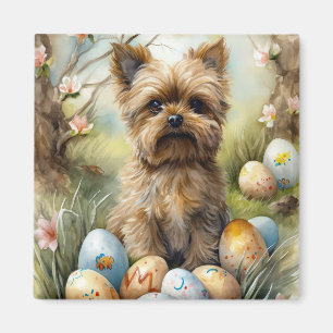 Íman Yorkipoo Cão com Feriado de Ovos de Páscoa