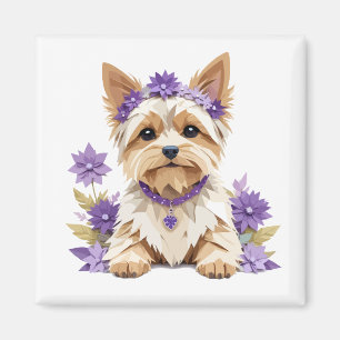 Íman Yorkshire Terrier, adorável e divertida corte anim