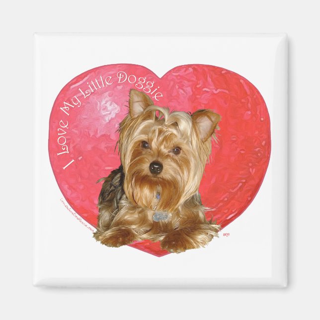 Íman Yorkshire Terrier Dia dos Namorados (Frente)