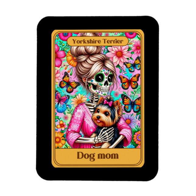 Íman Yorkshire Terrier Dog Mãe Tarot Card Magnet (Vertical)