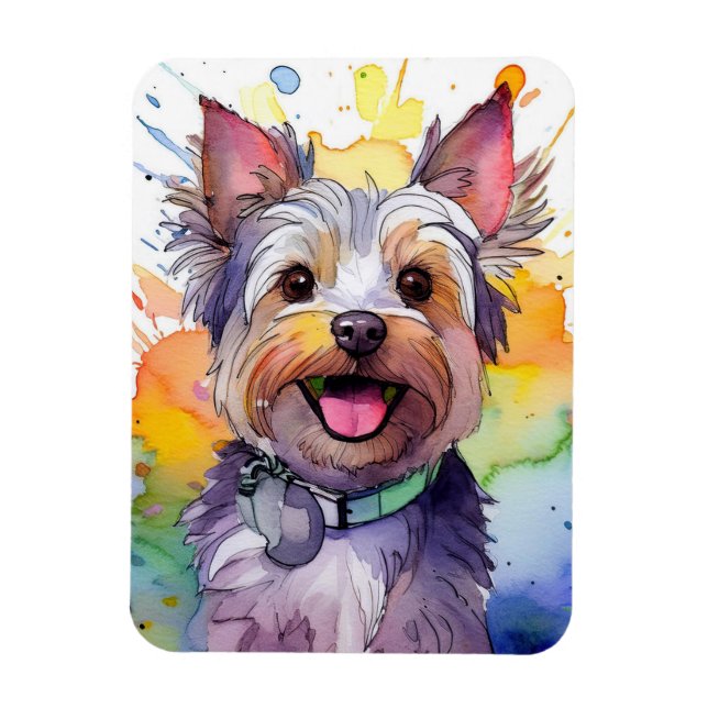 Íman Yorkshire Terrier Dog Photo Magnet (Vertical)