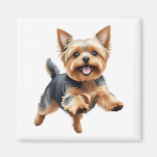 Íman Yorkshire Terrier Happy Brincadeira Brincadeira Jo
