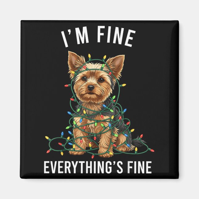 Íman Yorkshire Terrier Natal Estou Bem Tudo Está (Frente)