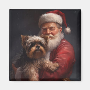 Íman Yorkshire Terrier Papai Noel Natal Festivo