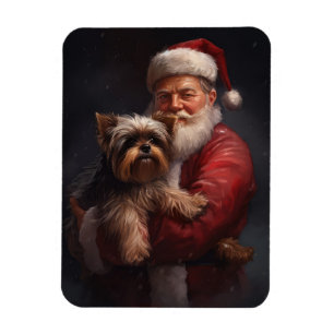 Íman Yorkshire Terrier Papai Noel Natal Festivo