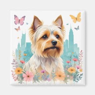 Íman Yorkshire Terrier Vintage Animal Nature Art