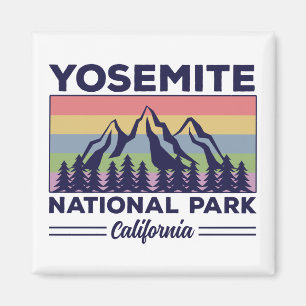Íman Yosemite National Park California Retro Hiking
