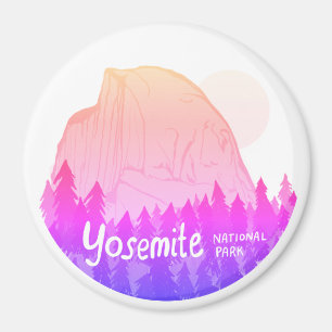 Íman Yosemite National Park Half Dome Pink Purple