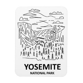 Íman Yosemite National Park Line Art
