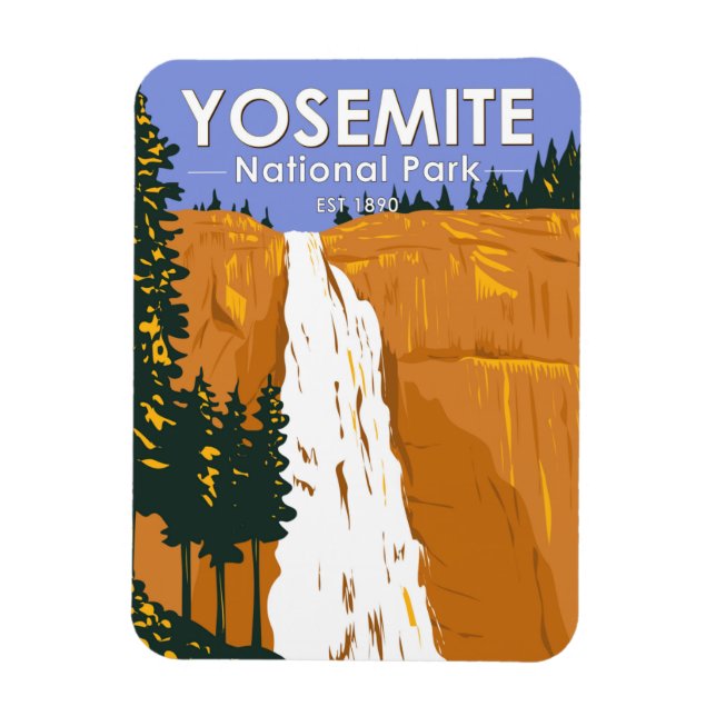 Íman Yosemite National Park Nevada Falls California (Vertical)