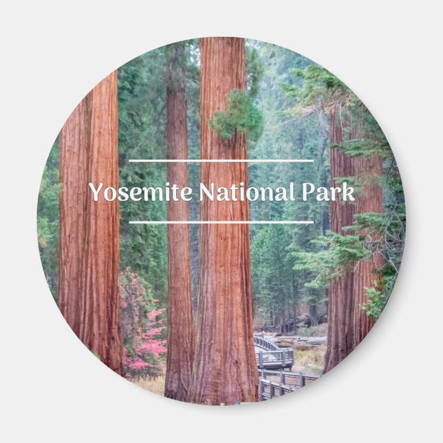 Íman Yosemite National Park Round Magnet (Frente)
