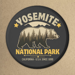 Íman Yosemite National Park Vintage Bear