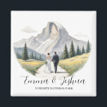 Íman Yosemite National Park Wedding Magnet - Personaliz<br><div class="desc">Yosemite National Park Casal Magnet - Convidado Perfeito Souvenir Faça suas memórias de casamento durarem uma vida com nosso imã exclusivo do Parque Nacional Yosemite. Essa versátil manutenção pode servir como uma charmosa lembrança ou um presente pensativo para seus convidados. Apresentando um design pitoresco inspirado pelas maravilhas naturais do Parque...</div>