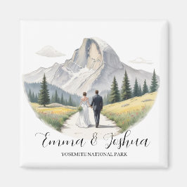 Íman Yosemite National Park Wedding Magnet - Personaliz