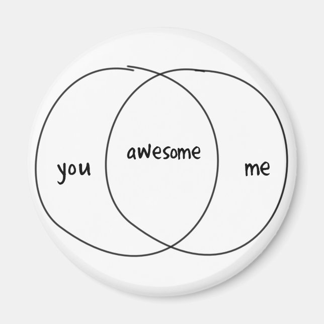 Íman You Me Incrível Venn Diagram (Frente)