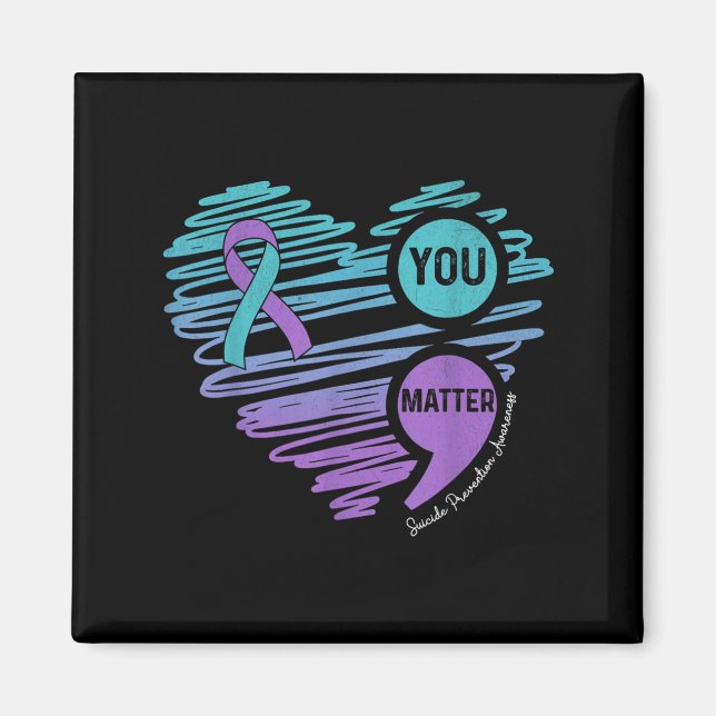 Íman You Suicide Prevention Awareness Semicolon Suprt  (Frente)