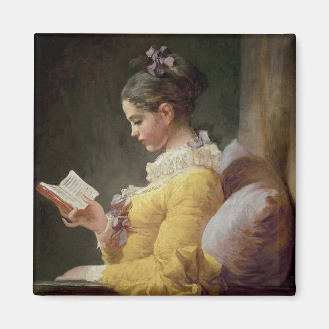 Íman Young Girl Reading, c.1776 (Frente)