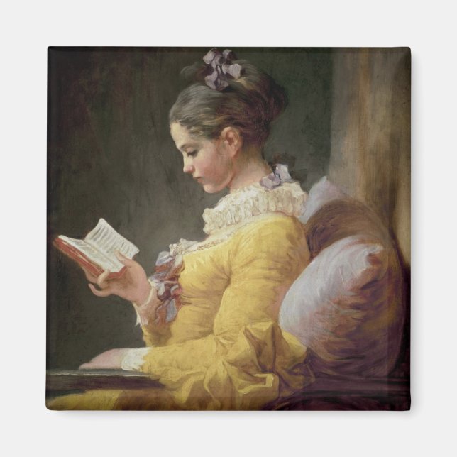Íman Young Girl Reading, c.1776 (Frente)